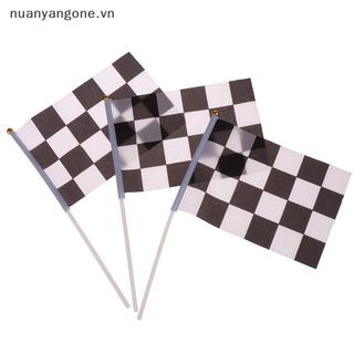 Nuanyangone.vn 10 Cái Và Cờ Vuông Trắng Tay Đua Cờ Vẫy Cờ Đua Cờ Xe Cờ Mới