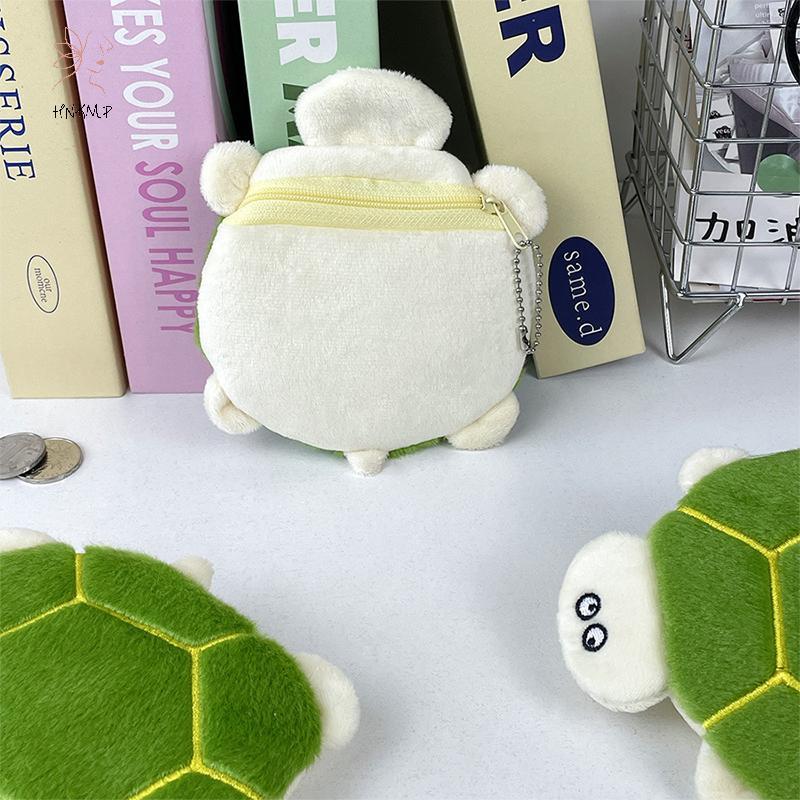 HNKMP Hoạt Hình Rùa Sang Trọng Ví Đựng Tiền Xu Thời Trang Sáng Tạo Ví Động Vật Mini Dễ Thương Túi Bảo Quản Bapa Mặt Dây Chuyền Đồ Dùng Học Tập Quà Tặng.