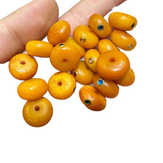 Lạc Lạc Xương Gà Dầu Vàng Abacus Hạt Kẻ Sọc Miếng Đệm 1 DIY Hạt Phụ Kiện Trang Sức Vòng Tay Vòng Cổ Z2PH