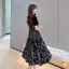 Váy mùa hè nữ boho hoa, dáng trung bình, chất liệu voan thời trang