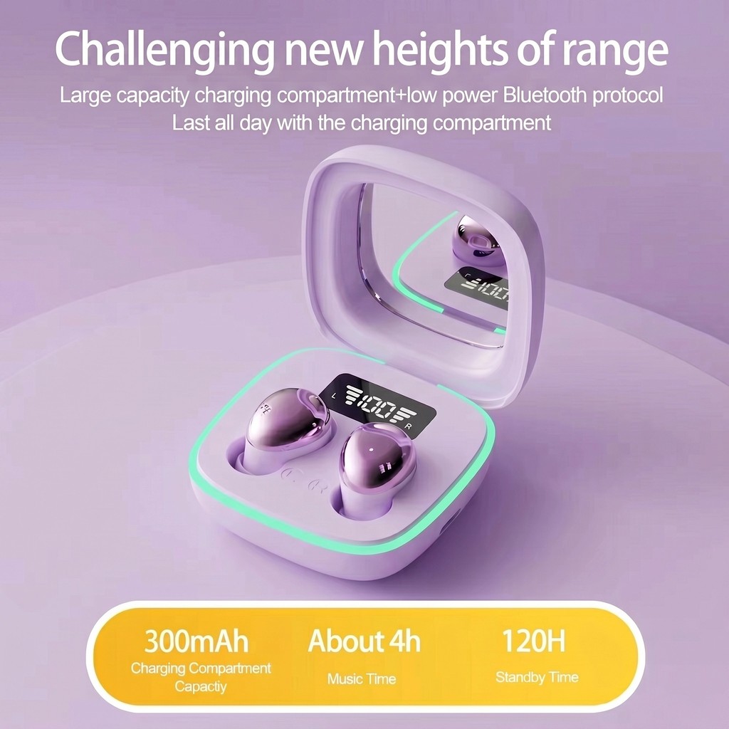 Tai nghe Senbenbao B51 Tai nghe ẩn Mini Bóng mạ điện khí quyển Băng tần ánh sáng Bluetooth 6.0 Màn hình sạc kỹ thuật số IPX5 + ENC