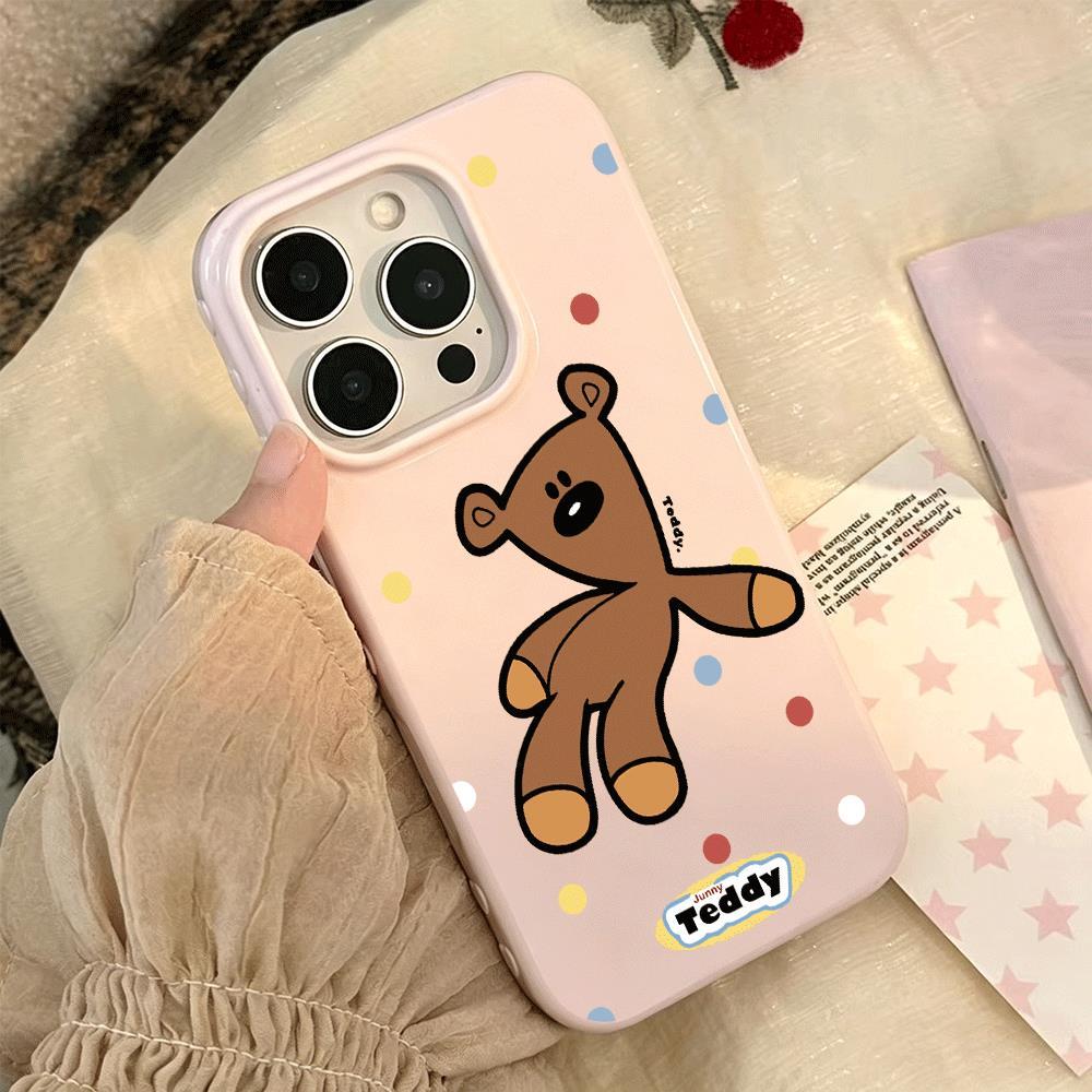 Gấu nâu Thích hợp iPhone 1716/15/14 trường hợp 13/12/11xr dễ thương 8/7 hàng ngày