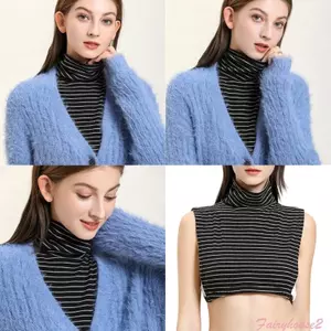 FF Cổ Có Thể Tháo Rời Cổ Cổ Sọc Cổ Trang Trí Cổ Giả Lắp Tủ Quần Áo Thanh Lịch Cần Thiết Cho Nữ