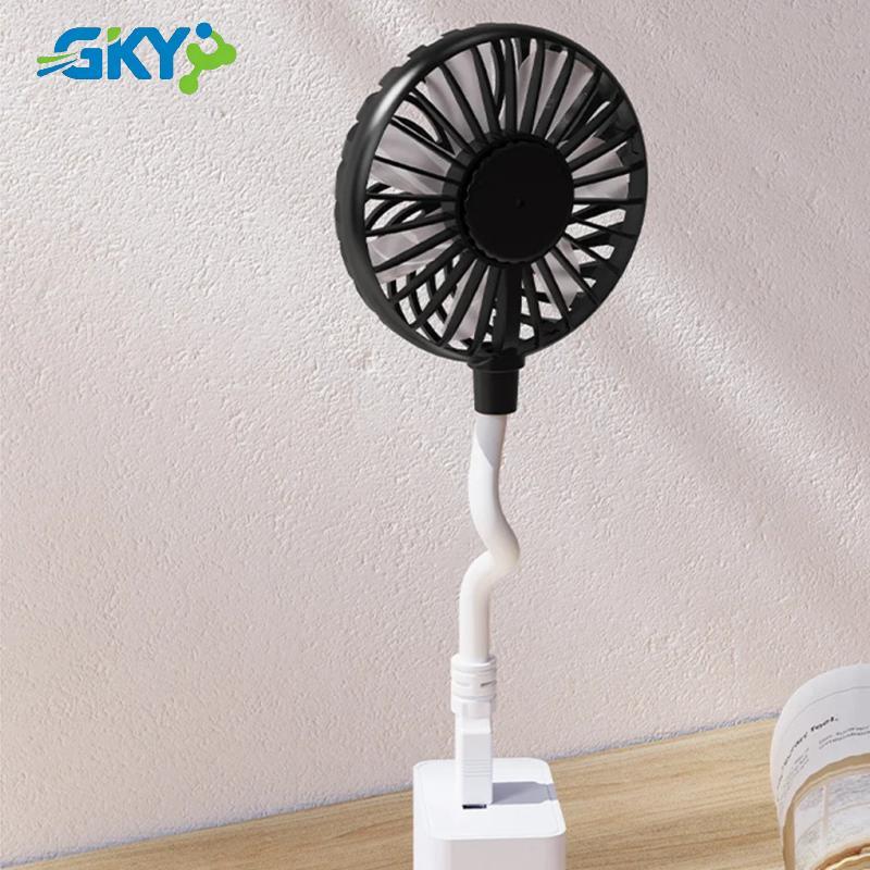 GKY 1 Cái Im Lặng Làm Mát Không Dây Mini Chơi Cắm Quạt Mùa Hè Dài USB Sạc Quạt Cầm Tay GKY