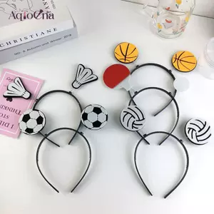 AqToCna Vui Bóng Rổ Cầu Lông Sáng Tạo Bóng Bàn Mùa Xuân Tóc Phụ Kiện Tóc Đội Cổ Vũ Thể Thao AqToCna