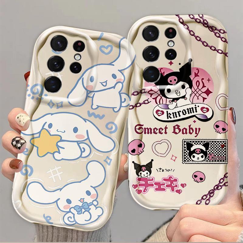 Thích hợp cho Samsung S20 S21 S22 S23 S24 S25 S26 + FE Plus Ultra 3D Bảo vệ TPU mềm Kuromi Cinnamoroll Vỏ điện thoại chống sốc