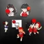Nam châm tủ lạnh xoay Slam Dunk Hanamichi & Rukawa, Trang trí bóng rổ Chibi