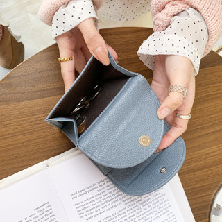 Ví nữ phong cách ngắn vuông đơn giản có thể gập lại Hộp đựng thẻ đa năng dung tích lớn