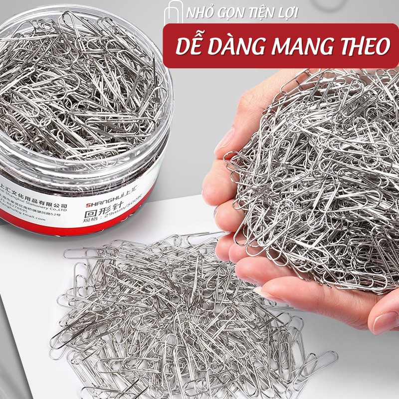 Ghim kẹp giấy A4 mini kim loại văn phòng nhiều màu kẹp tài liệu chắc chắn nhỏ gọn tiện lợi siêu xinh
