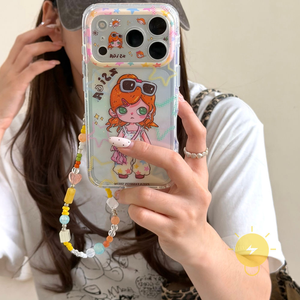 Phone Case For iPhone 17 Pro Max 16 15 TPU Chain Aesthetic Korean Cute
