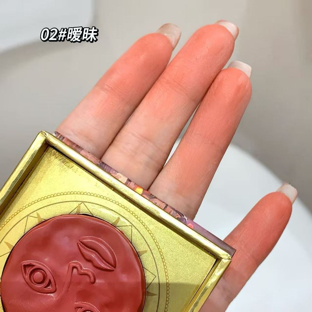 Cảm giác cao cấp!Sun Cảm Xúc Blush Độ Bóng Cao Mở Rộng Châu Âu Mỹ Mờ Làm Sáng Đường Viền Bão Hòa Cao Bóng Mặt Làm Sáng Mỹ Phẩm