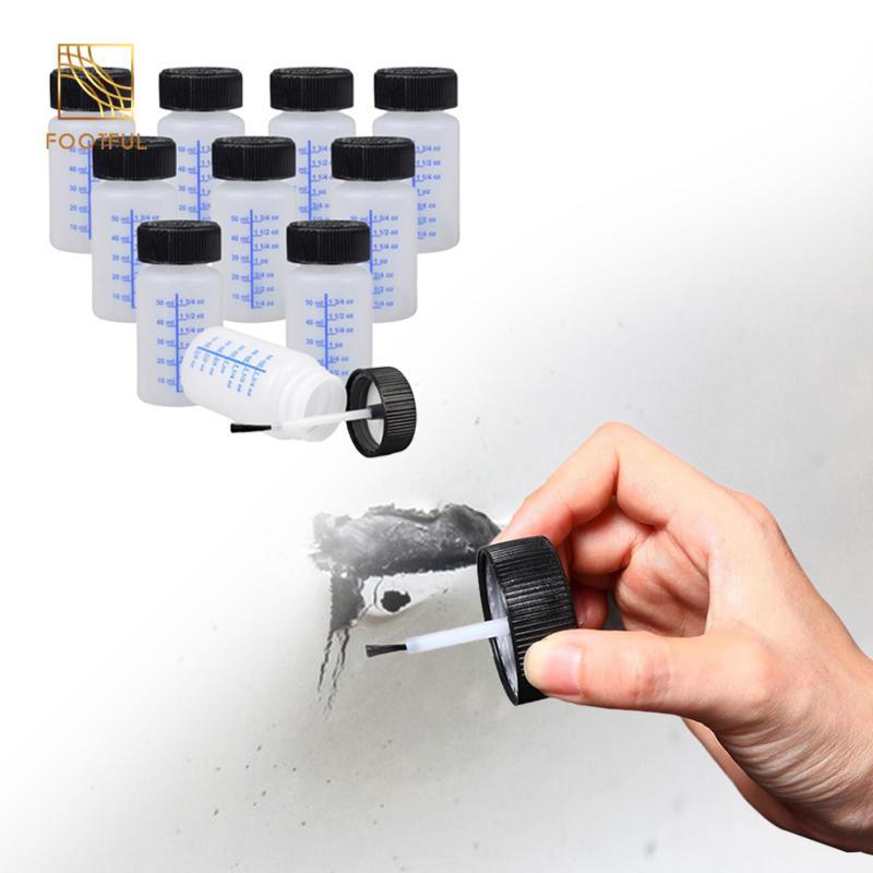 10 Gói Chai Sơn Có Thể Đổ Lại Có Cọ Và Nắp, Hộp Đựng Cảm Ứng 60ml