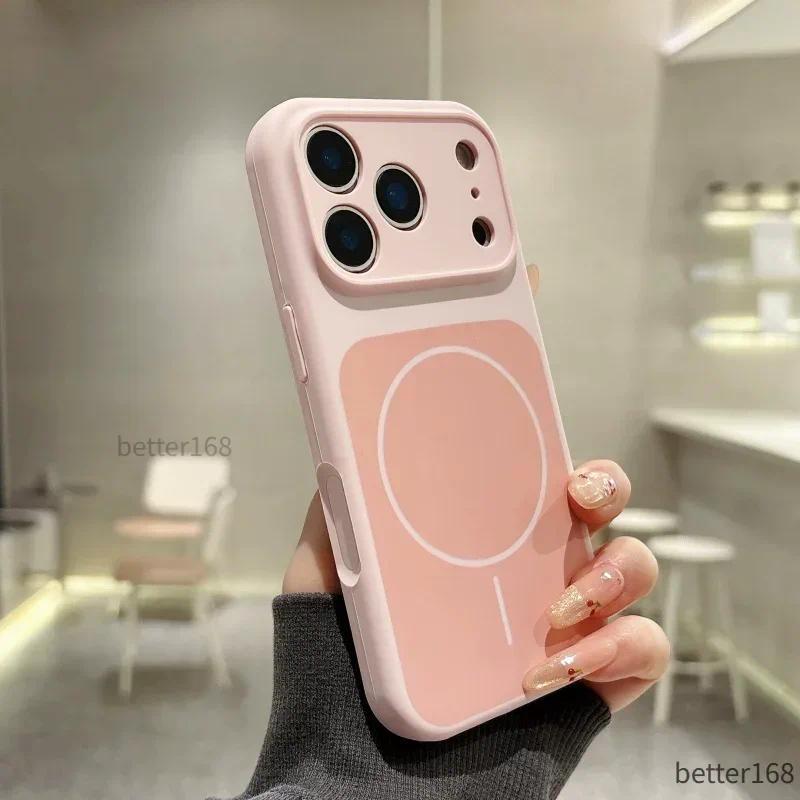 Ốp Lưng Nam Châm Cho IPhone 17 16 15 14 Pro Max Mềm Dẻo Chống Trầy Xước Hỗ Trợ Sạc Không Dây đẹp Mắt