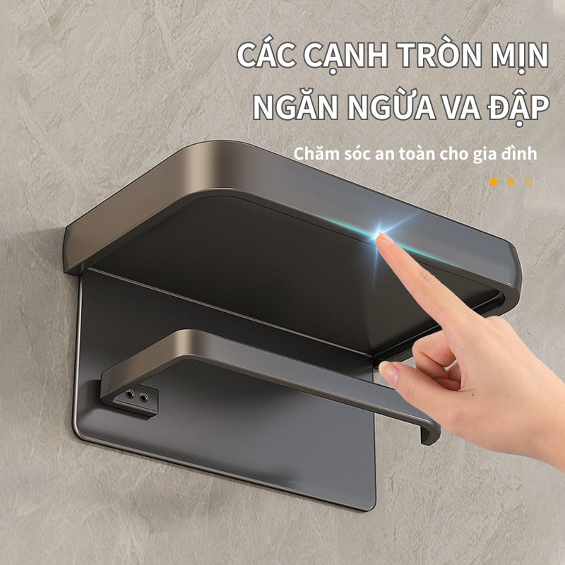 Giá đựng giấy treo tường inox 304 – Chống gỉ, không cần khoan – Lắp trong phòng tắm, nhà vệ sinh