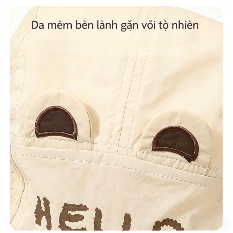 Mũ Chống Nắng Hình Capybara Cho Bé – Ngăn Tia UV, Chất Liệu Thoáng Mát, Phù Hợp đi Chơi, đi Học, đi Du Lịch