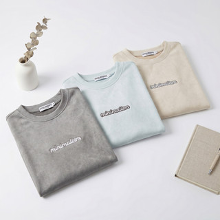 Áo thun LocalBrand unisex form boxy slim fit thêu minimalism vải nhung Premium Collection pdz01