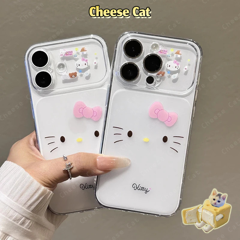 Chuyển sang tuổi 17PM Ốp điện thoại bảo vệ họa tiết ống kính Kitty dễ thương cho iPhone Xs XR 11 12 13 14 15 16 Pro Max