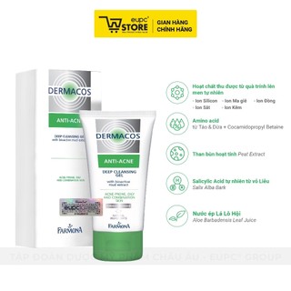 Combo Gel Rửa Mặt & Kem Giảm Bóng Nhờn Dermacos Làm Sạch Sâu, Hỗ Trợ Kiểm Soát Dầu & Cải Thiện Tình Trạng Mụn