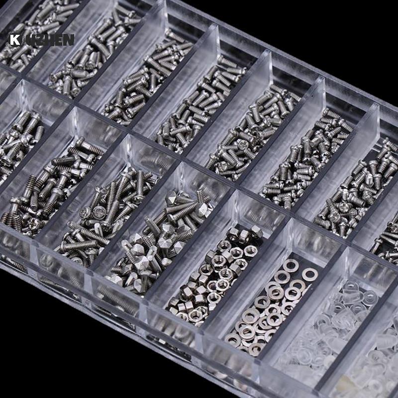 Bộ vít sửa chữa kính 18 trong 1 KUZHEN Ultimate | Miếng đệm mũi chính xác, Mũ đệm & Ốc vít không khung để điều chỉnh kính mắt & Maint HOT