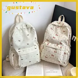 Ba lô GUSTAVA, Túi đi học nhẹ phong cách đại học dành cho học sinh, Túi du lịch có thể điều chỉnh dung tích lớn dễ thương cho chó con
