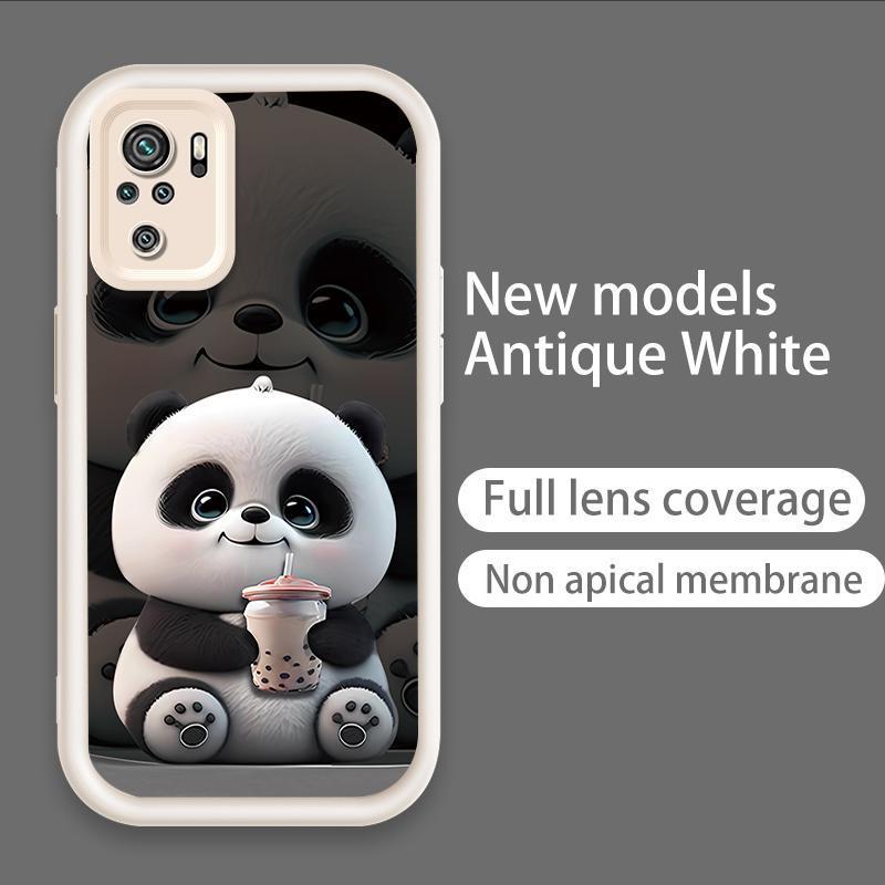 Ốp Lưng Cho Redmi Note 10 10S Pro Max 4G POCO M5S Phim Hoạt Hình Silicon ins Vỏ Điện Thoại Mềm TPU Cặp Đôi Gấu Trúc Mắt Thiên Thần Ốp Lưng Chống Sốc