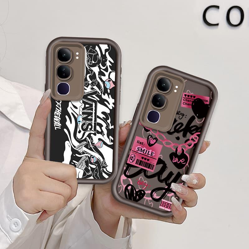 Ốp Lưng Cho VIVO Y19S Pro Y29 4G Hoạt Hình Silicon Mềm Ốp lưng TPU Xu Hướng Tình Yêu Nhãn ins Angel Eye Ốp Lưng Chống Sốc