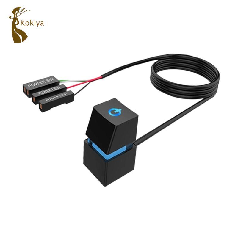 Kokiya Desktop Pc Công tắc nguồn bên ngoài Cáp mở rộng 1,8m Nút nhấn cho máy chủ máy tính Đồ dùng văn phòng tại nhà