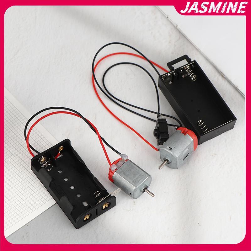 JASMINE 130 Bộ Động Cơ Với 2x Pin Bảo Quản Và Công Tắc 16500 RPM Mini Sinh Viên DIY Mô Hình Mạch Động Cơ Điện Tử Bộ JASMINE