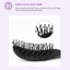 FAVORITEGOODS Lược Chải Tóc Meniscus, Thiết Kế Thông Hơi Màu Đen Cong Lỗ Thông Hơi Bàn Chải, Dành Cho Du Lịch Nylon Lông Chuyên Nghiệp Lược Nylon Sử Dụng Hàng Ngày