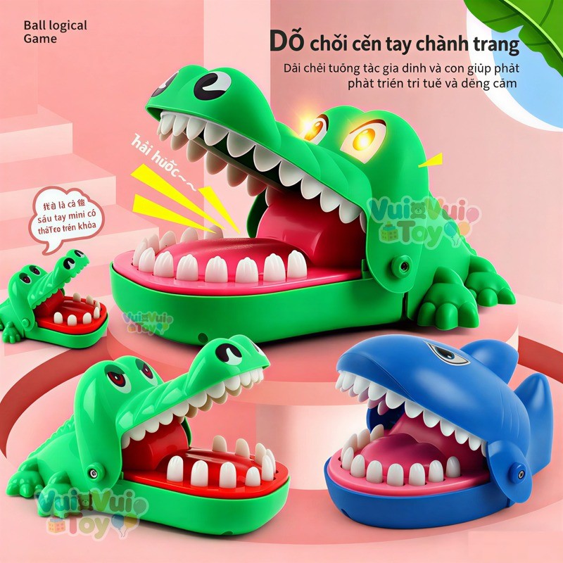 Đồ Chơi Cá Sấu Cắn Tay - Rèn Luyện Phản Xạ, Tương Tác Vui Nhộn