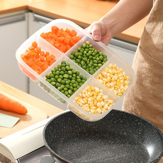 Hộp Đựng Thực Phẩm Chia Ngăn Chống Mùi Tủ Lạnh MAISON, Khay Trữ Hành Tỏi Gừng Sơ Chế, Hộp Bảo Quản Đa Năng