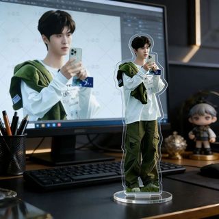 - Quạt Chengchen Humanoid Stand 10cm Acrylic Stand Giá đỡ Máy tính để bàn dành cho sinh viên Giá đỡ hình người bạn miễn phí