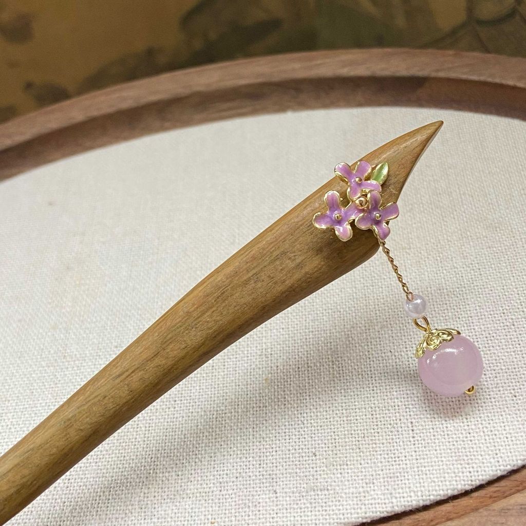Kẹp Tóc Gỗ Đàn Hương 18cm - Phù Hợp Với Style Hanfu và Văn Học Hàng Ngày