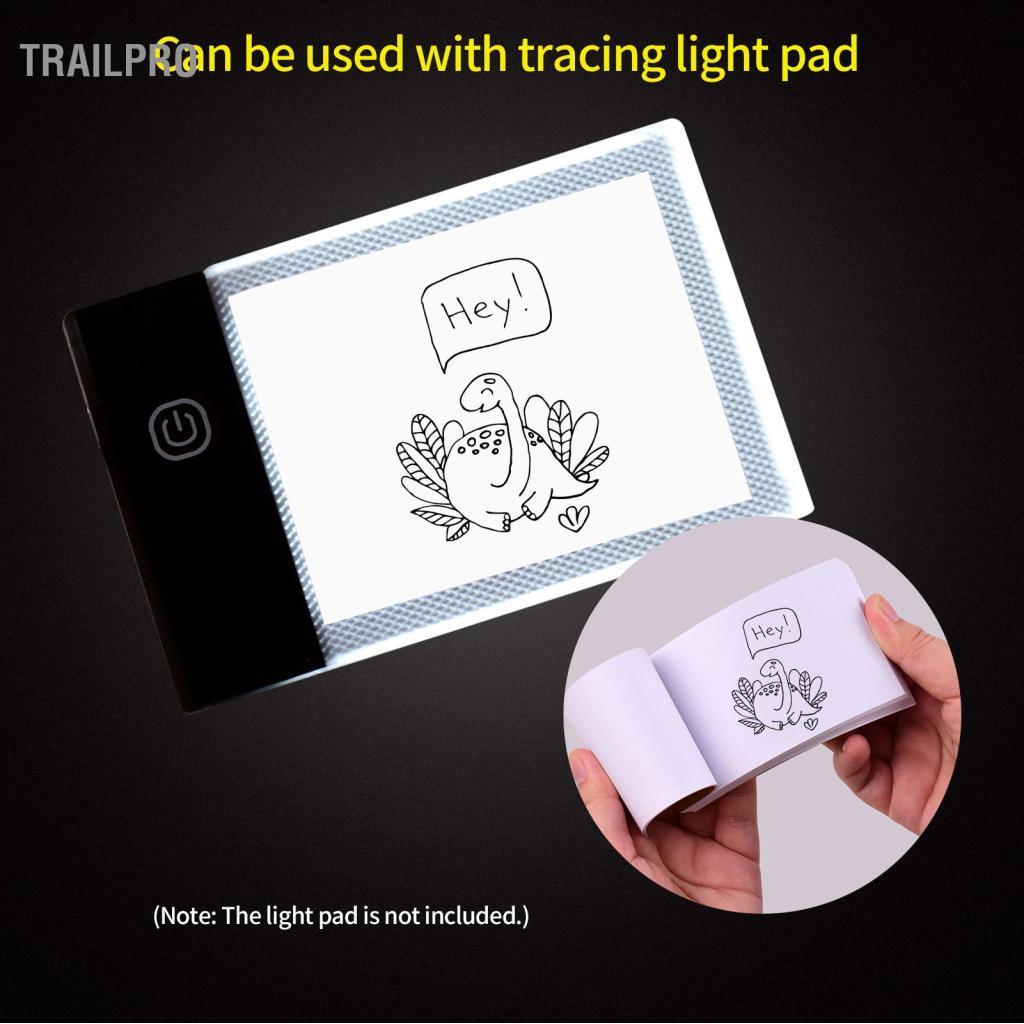 TrailPro 5 Cuốn Sách Flipbook Giấy Trống Có Lỗ 2 Kích Thước Ốc Vít Dự Phòng Sách Flipbook Không Chảy Máu Bộ Vẽ Và Đóng Sách Được Sử Dụng Cho Các Nhà Thiết Kế Hoạt Hình