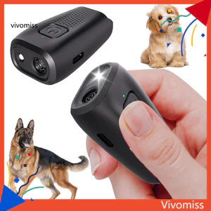 Thiết bị chống sủa siêu âm 3 trong 1 có đèn Led – Điều khiển vỏ chó cầm tay Huấn luyện viên chó con Công cụ đuổi chó hiệu quả cho thú cưng yên tĩnh Thân thiện với chó con