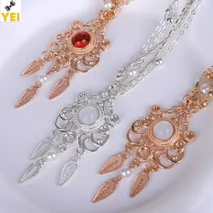 Phụ kiện tóc cô dâu hình học vintage, dây buộc tóc hoa, phù hợp dự tiệc cưới mới