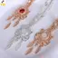 Phụ kiện tóc cô dâu hình học vintage, dây buộc tóc hoa, phù hợp dự tiệc cưới mới