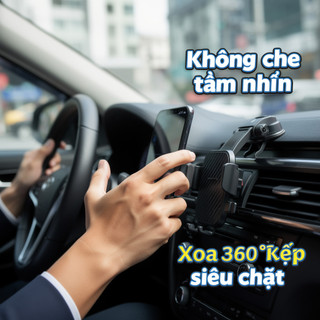 Giá Đỡ Điện Thoại Ô Tô Abs Chất Liệu Mạnh Nano Hút 360 Xoay Đa Năng Phù Hợp Chống Trượt Miếng Lót Bền