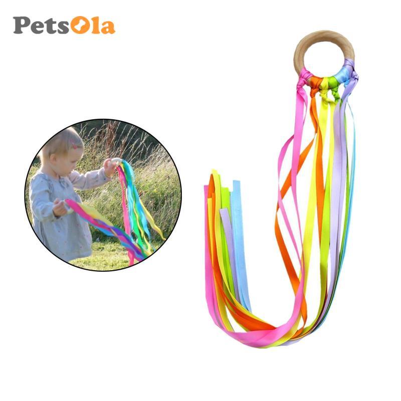 Bé Montessori Ruy Băng Vòng Xoay Đồ Chơi Cảm Giác Permance Prop Cánh Tay Diều