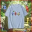 Áo Thun Cotton Dày Phối Họa Tiết Anime Tay Ngắn - Mùa Hè GC1