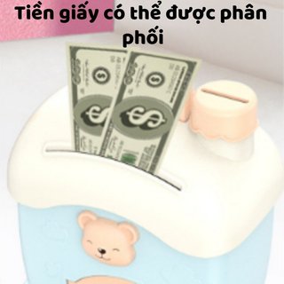 Trẻ Em Hình Ngôi Nhà Heo Đất Nhựa Hộp Bảo Quản Có Thể Khóa Đồng Xu Tiết Kiệm Đồ Chơi Màu Hồng Xanh Quà Tặng