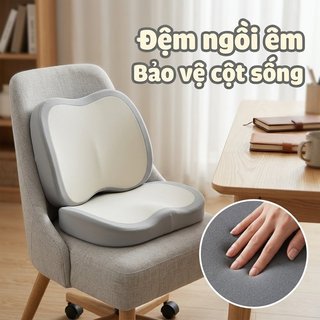 Memory Foam Đệm Ghế Thoáng Khí Chống Trơn Trượt Văn Phòng Ghế Ô Tô Miếng Lót Thắt Lưng Hỗ Trợ Ngồi Dài