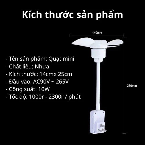 Quạt mini treo tường xoay 360 độ, dùng cho nhà vệ sinh, nhà bếp, phòng tắm, cắm điện để bàn tiện lợi