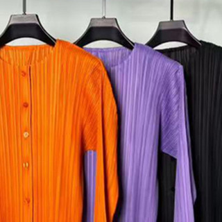Miyake Áo khoác nữ cao cấp dáng ôm, đơn sắc, phù hợp mọi dịp