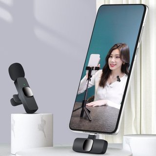 Micro Lavalier không dây Giảm tiếng ồn Kẹp Bluetooth trên Mic Phỏng vấn điện thoại di động K9