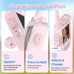 Bộ đàm Video HD dành cho trẻ em Đồ chơi ngoài trời Mini có trò chuyện bằng giọng nói EB8X