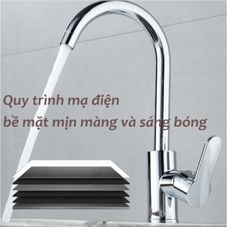 Vòi bếp nóng lạnh Ống đôi bằng thép không gỉ phủ Nano Dễ dàng lắp đặt Máy trộn bồn rửa