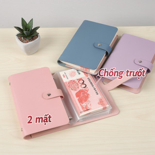 Có Thể Tái Sử Dụng 100 Phong Bì Tiết Kiệm Chất Kết Dính Da PU Thử Thách Tiền Người Lập Kế Hoạch Sách Mục Tiêu Ngân Sách