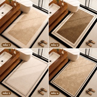 Thảm Lau Chân Nhà Tắm Siêu Thấm Hút, Chống Trượt – Thảm Nỉ Cao Su Non Khô Nhanh Decor Tối Giản