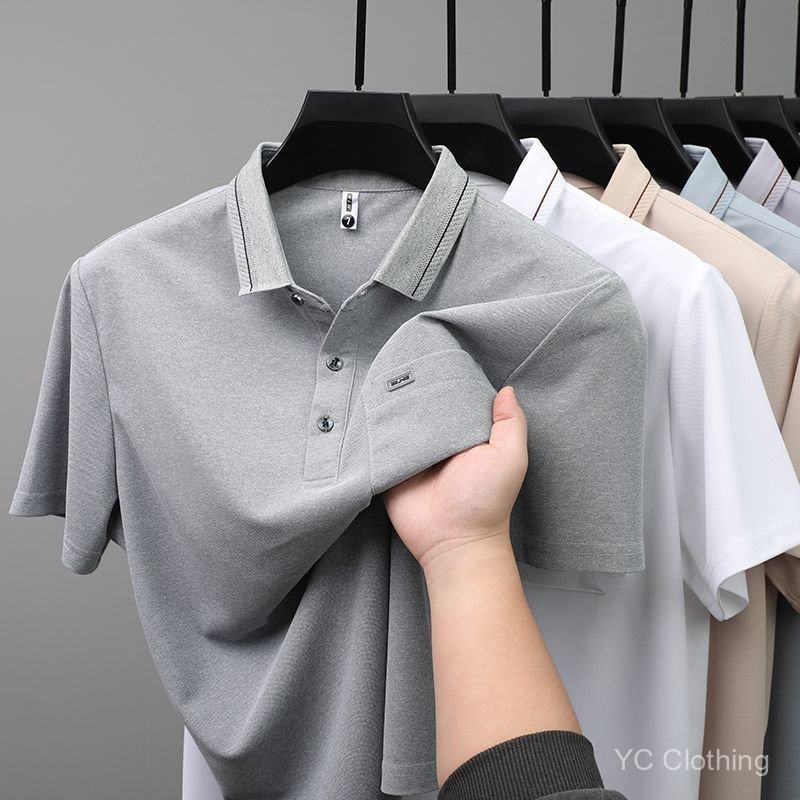 Áo thun nam cổ bỏ túi POLO thông thường mùa hè mới, tay ngắn, hàng đầu công sở phong cách LQVI